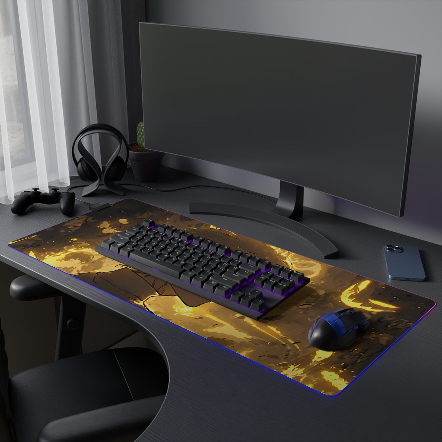 LED Gaming Mouse Pad – Blue Lock Bachira Meguru