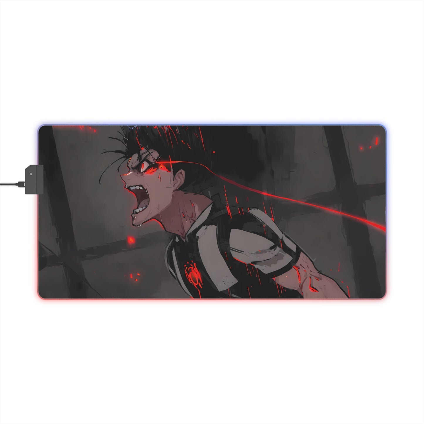 LED Gaming Mouse Pad - Blue The King Lock Baro Shoei