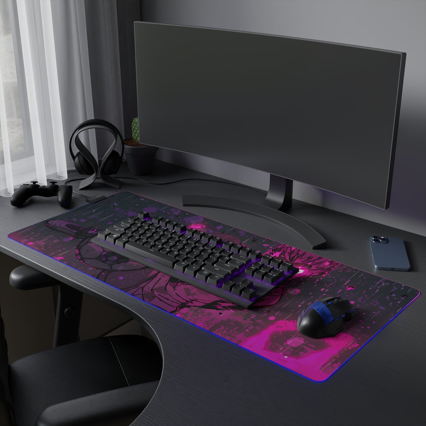 LED Gaming Mouse Pad - Blue Lock Shidou Ryusei