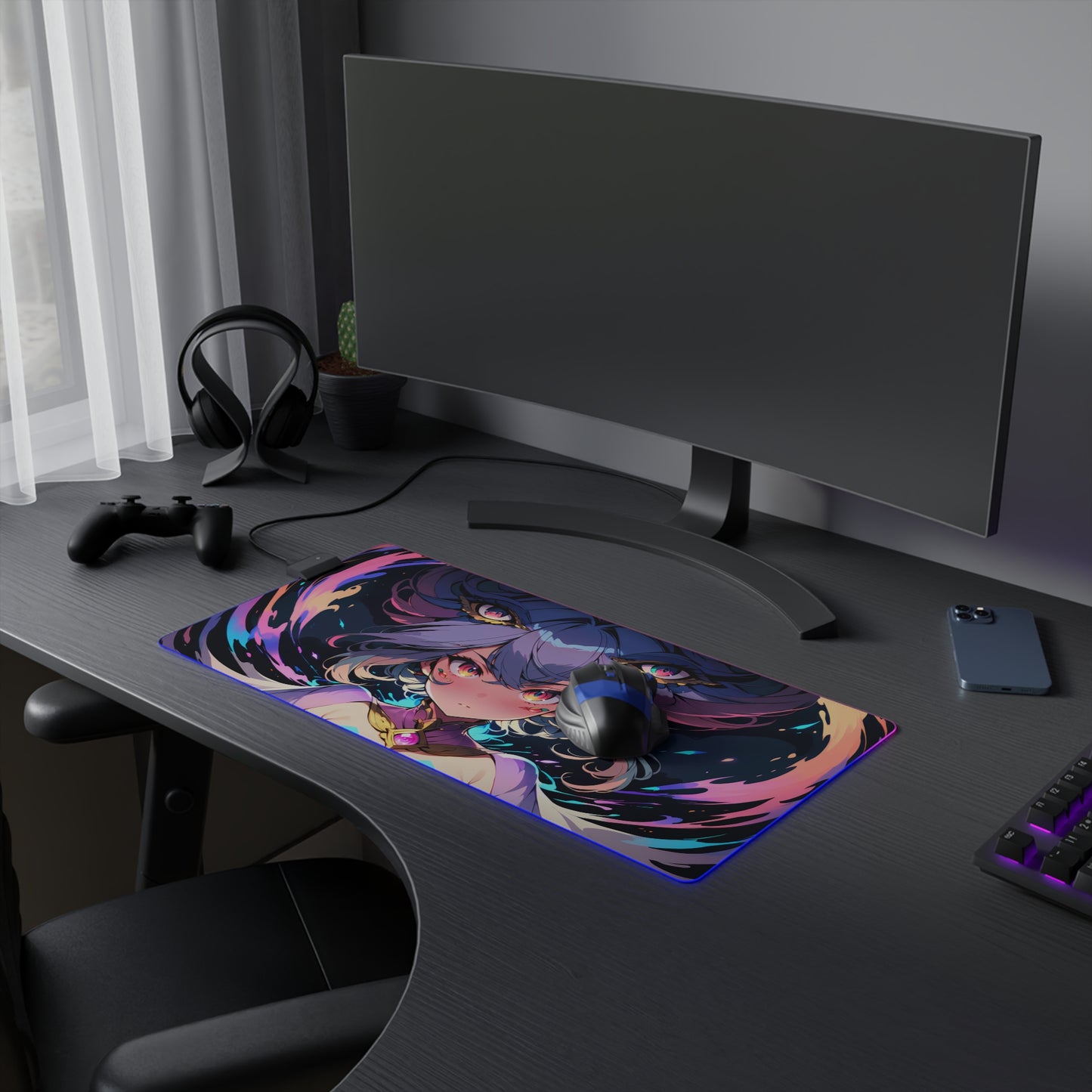 Illuminated Gaming Mouse Pad - Anime Design for Gamers