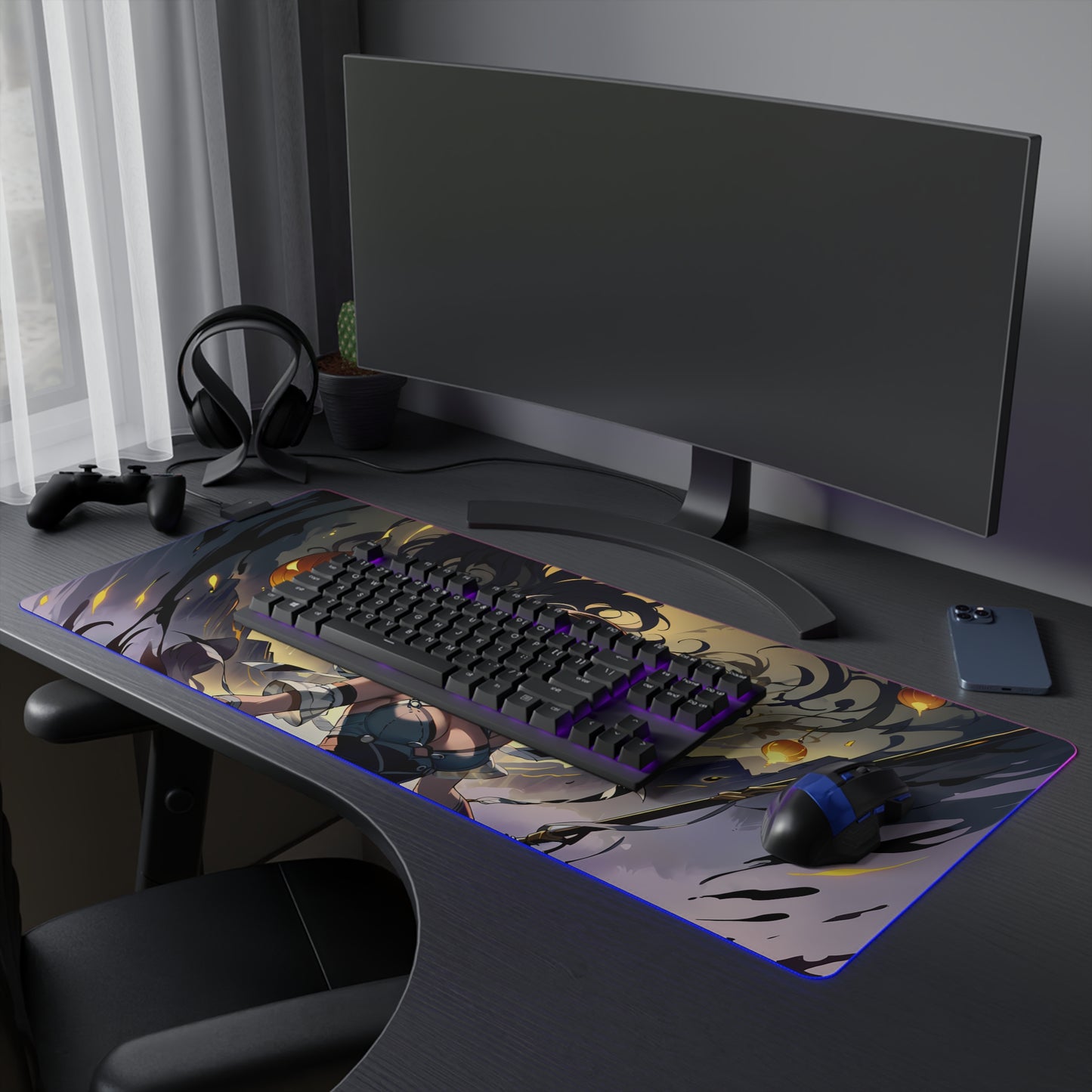 LED Gaming Mouse Pad - Halloween Theme