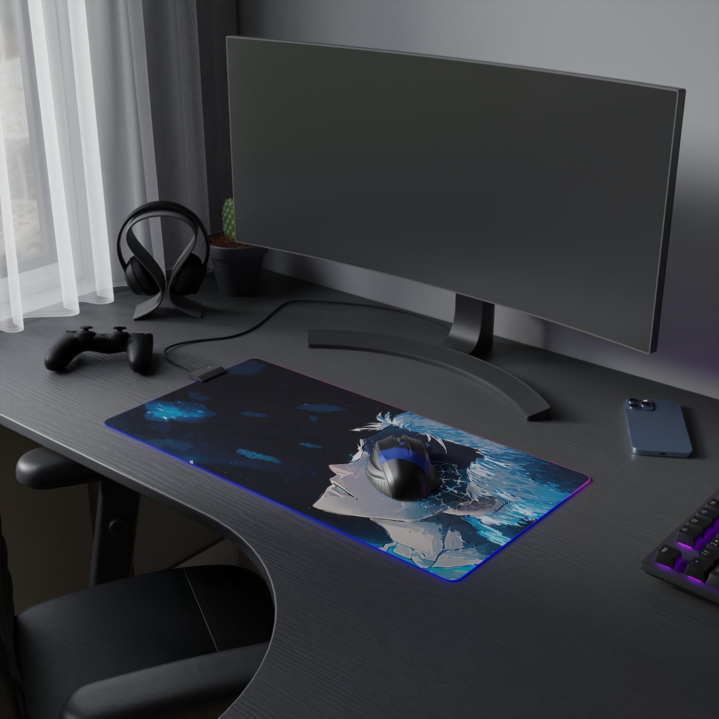 LED Gaming Mouse Pad - Blue Lock Isagi Yoichi