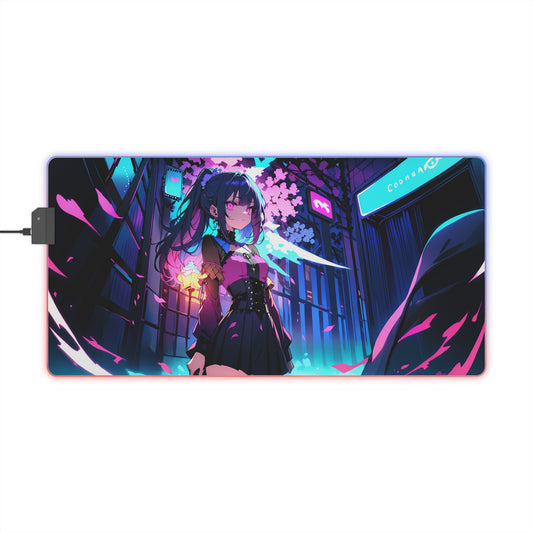 Anime LED Gaming Mouse Pad - Colorful RGB Backlit for Gamers