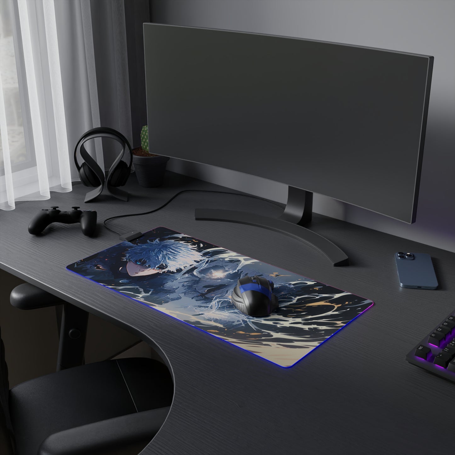 LED Gaming Mouse Pad - Blue Lock Nagi Seishiro