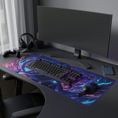 LED Gaming Mouse Pad with Mystic Witch Design - Perfect for Gamers & Anime Fans