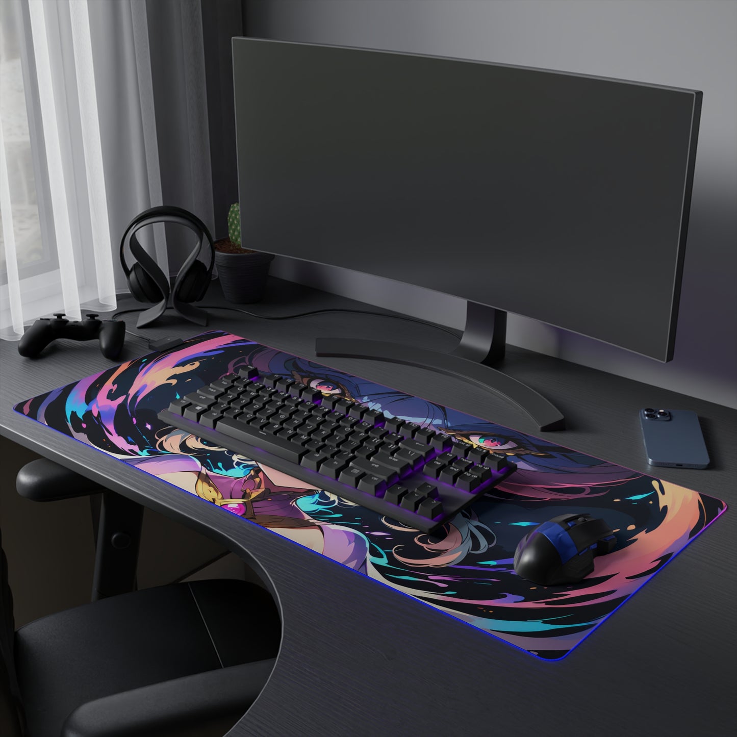 Illuminated Gaming Mouse Pad - Anime Design for Gamers