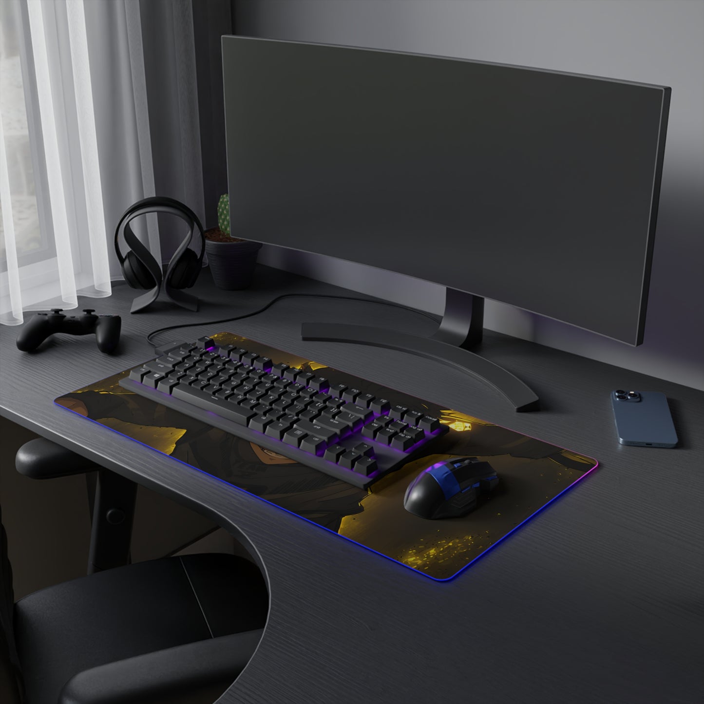 LED Gaming Mouse Pad - Blue Lock Bachira Meguru