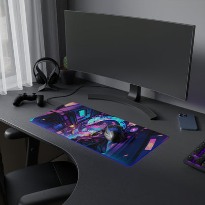 LED Gaming Mouse Pad - Neon Tokyo Vibes for Gamers & Streamers