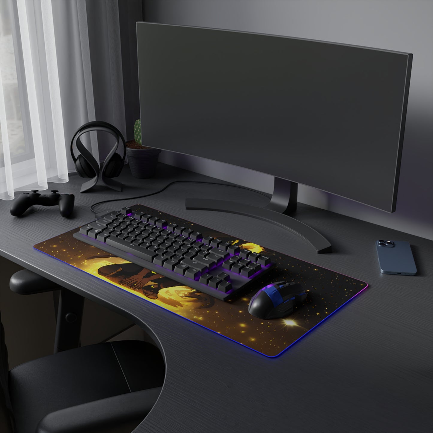 LED Gaming Mouse Pad - Blue Lock Bachira Meguru