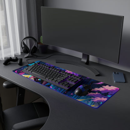 LED Gaming Mouse Pad with Anime Girl Design - RGB Backlight Gaming Accessory