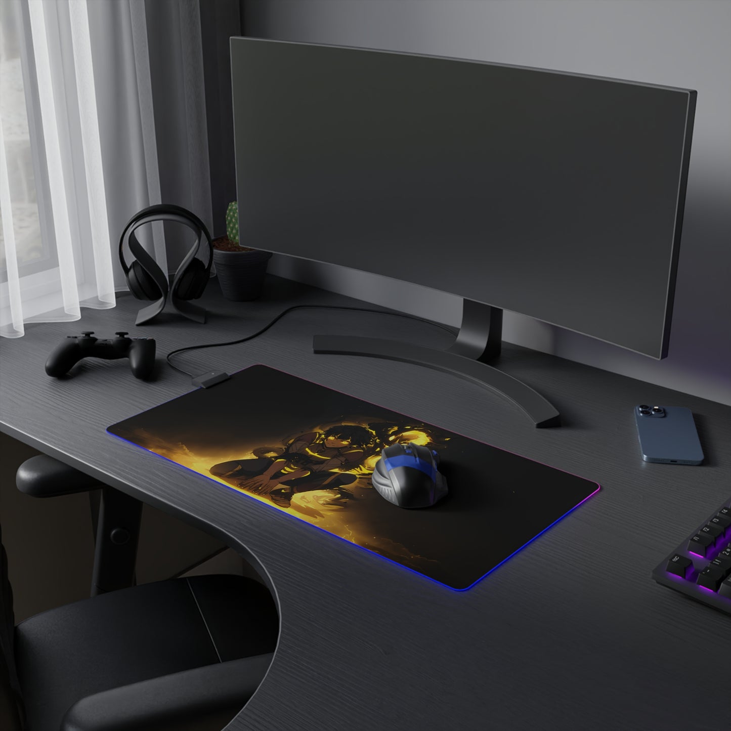 LED Gaming Mousepad - Blue Lock Bachira Meguru