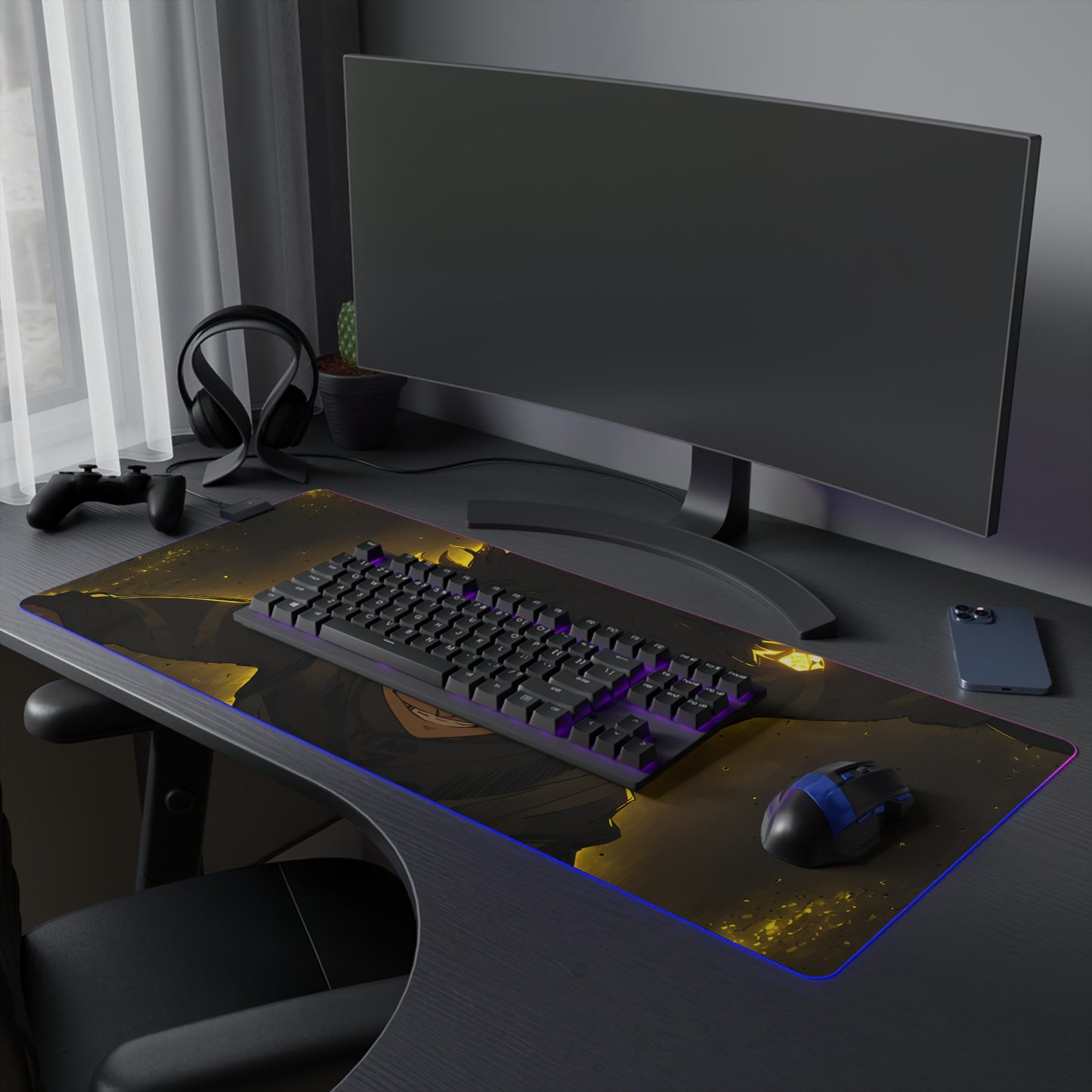 LED Gaming Mouse Pad - Blue Lock Bachira Meguru