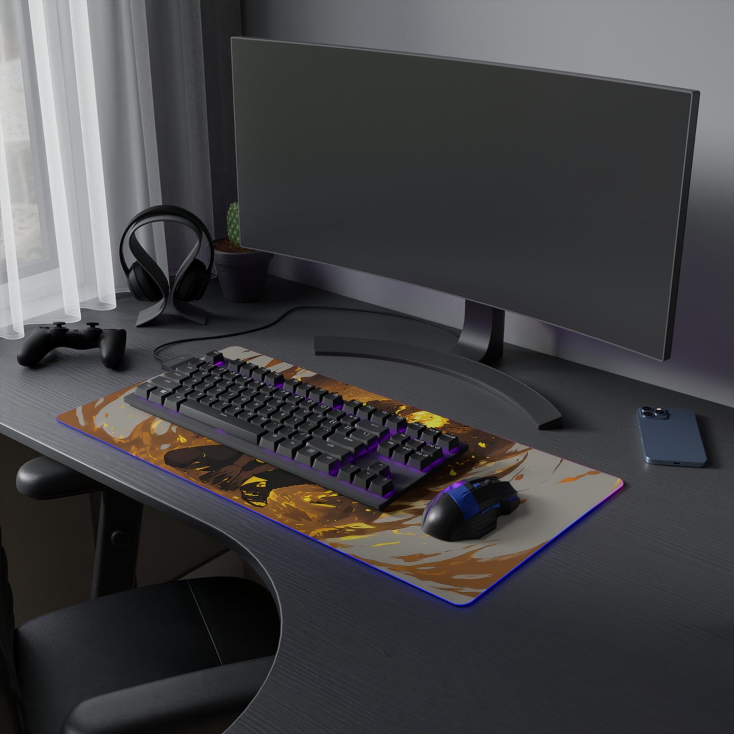 LED Gaming Mouse Pad - Blue Lock Bachira Meguru