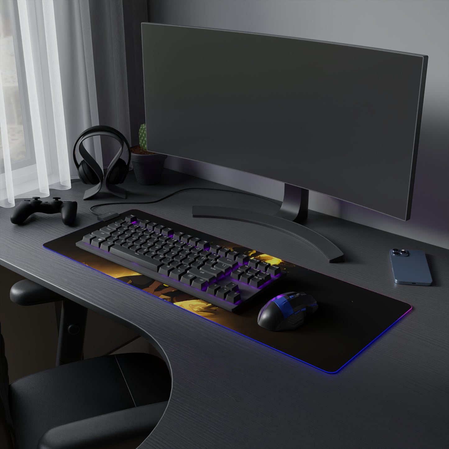 LED Gaming Mousepad - Blue Lock Bachira Meguru